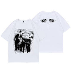 Rose Same Round Neck Printed T-shirt