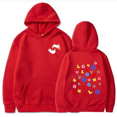 Unisex Letter Casual Loose Hoodie