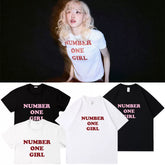 ROSE Number One Girl Printed Short-sleeved T-shirt