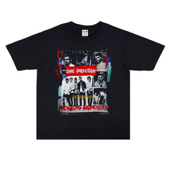 Vintage 1D Printed Short Sleeve Loose T-Shirt