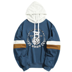 Unisex Color Block Volleyball Series Printed Hoodie