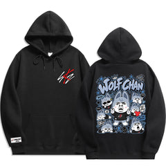 Funny SKZ Graphic Printed Black Hoodie