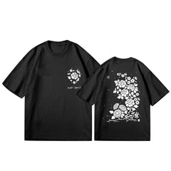 Suga Agust D Flower Print Short-sleeved Shirt