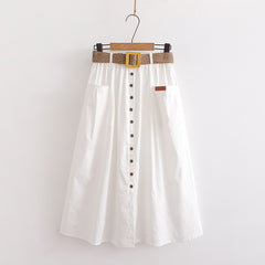 Women's Fresh Elastic High-waisted Long Skirt