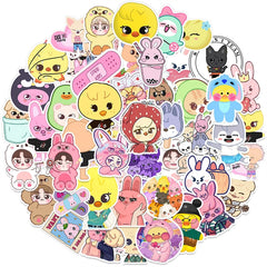 50 Kpop Cartoon PVC Stickers