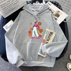 Casual House Flowers Graphic Hoodie