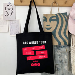 BANGTAN WORLD TOUR ARIRANG Canvas Zipper Tote Bag