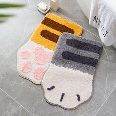 2 Different Colors Little CAT Paw BATH MAT