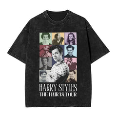 Vintage HS Pattern Cotton Washed T-Shirt