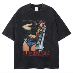 Retro Anime Washed Short Sleeve T-Shirt