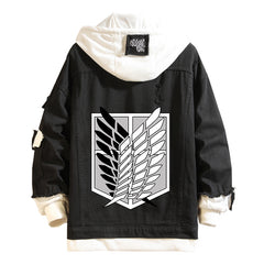 Unisex Wings of Freedom Anime Denim Jacket