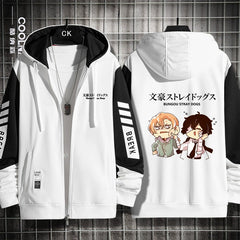 Unisex Anime Dazai Cardigan Zipper Hoodie