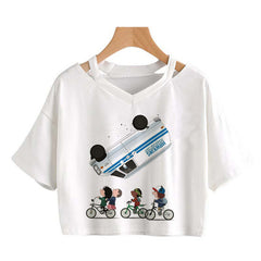 Women's Hellfire Club Printed Cropped T-Shirt