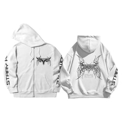 Casual Kpop Zip Up Hooded Cardigan Jacket