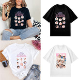 Unisex Kpop Graphic Short-sleeved T-shirt