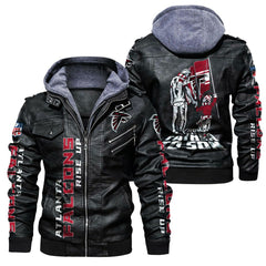 Punisher Falcons Team Thickened Leather Jacket