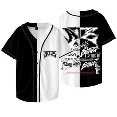 KPOP Digital Print Summer Baseball Shirt