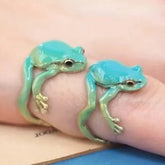 Niche Blue Frog Ring