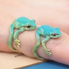Niche Blue Frog Ring