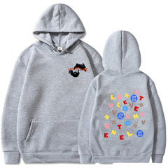 Unisex Letter Casual Loose Hoodie