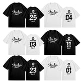 SKZ RUN IT Number Printed Short-sleeved T-shirt