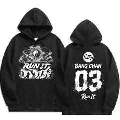 SKZ World Tour Run It Number Printed Hoodie