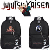 Casual Anime Lace-Up Chain Canvas Backpack