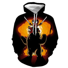 Unisex Cartoon Deadpool 3D Printed Hoodie