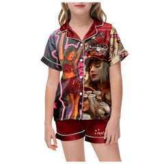 Casual Taylor Digital Print Silk Pajamas Suit