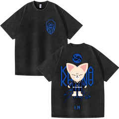 KPOP Vintage Karma Logo Washed T-shirt