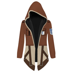 Unisex Casual Comic 3d Print Mid Length Trench Coat