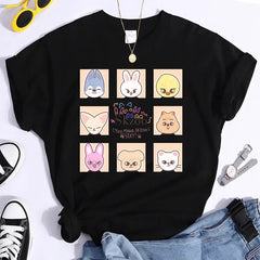 Women's SKZ Printed Short Sleeve T-Shirt Top