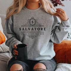 Women's Salvatore Letter Crew Neck Sweatshirt