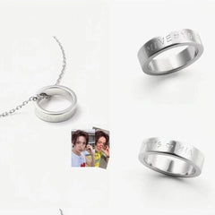 Chic Kpop Ring Pendant Necklace