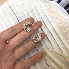 Crescent Moon & Star Earrings