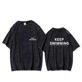 Keep Swimming Cotton Washed T-shirt