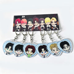EN- Cartoon Acrylic Keyring Set