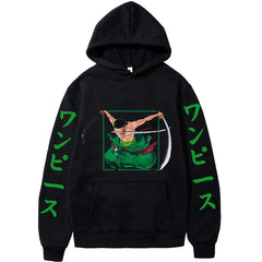 Men's Zoro Anime Print Pullover Hoodie