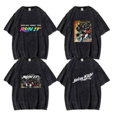 SKZ RUN IT Poster Cotton Washed T-shirt
