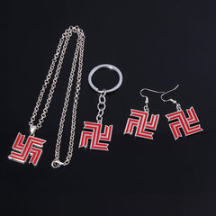 Anime Logo Double-sided Keychain Necklace