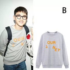 BAEKHYUN D.O. Long-sleeved Pullover Printed Sweatshirt