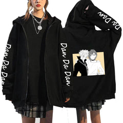 Anime Graphic Printed Cardigan Zipper Hoodie