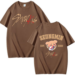 Kpop Cartoon Print Summer Short-sleeved T-shirt