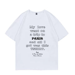Nayeon Same Letter Print Short-sleeved T-shirt