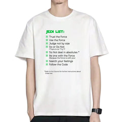Unisex Jedi Sith List Print Short Sleeve T-Shirt