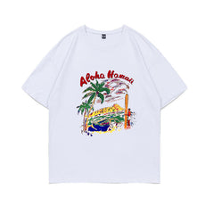 Trendy Graphic Printed Loose Short-sleeved T-shirt