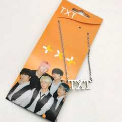 KPOP Letter Titanium Steel Necklace