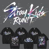 SKZ World Tour Run It Graffiti Printed Short Sleeve T-Shirt