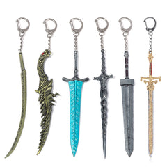 Trendy Game Sword Model Keychain Pendant