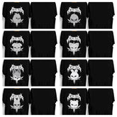 Kpop Cartoon Black Short-sleeved T-shirt Top